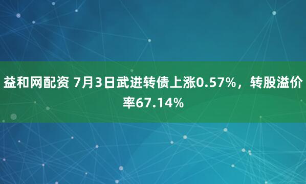 益和网配资 7月3日武进转债上涨0.57%，转股溢价率67.14%